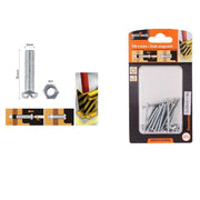 Trade Shop - Set 21 Pz Viti Vite Testa A Croce Tonda 3x35 Mm Con Dadi Dado Esagonale M3 90957 -