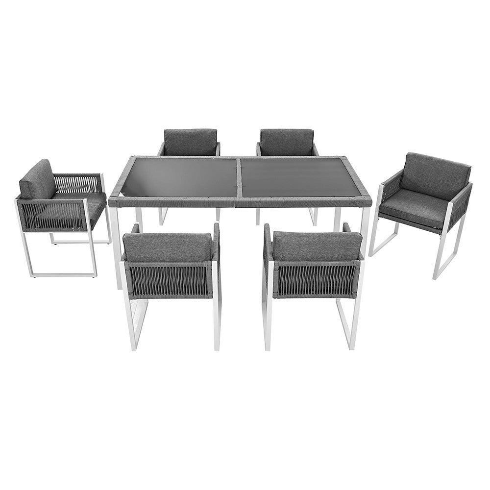 Set giardino - Xylo - 6 posti rope con tessuto lavabile