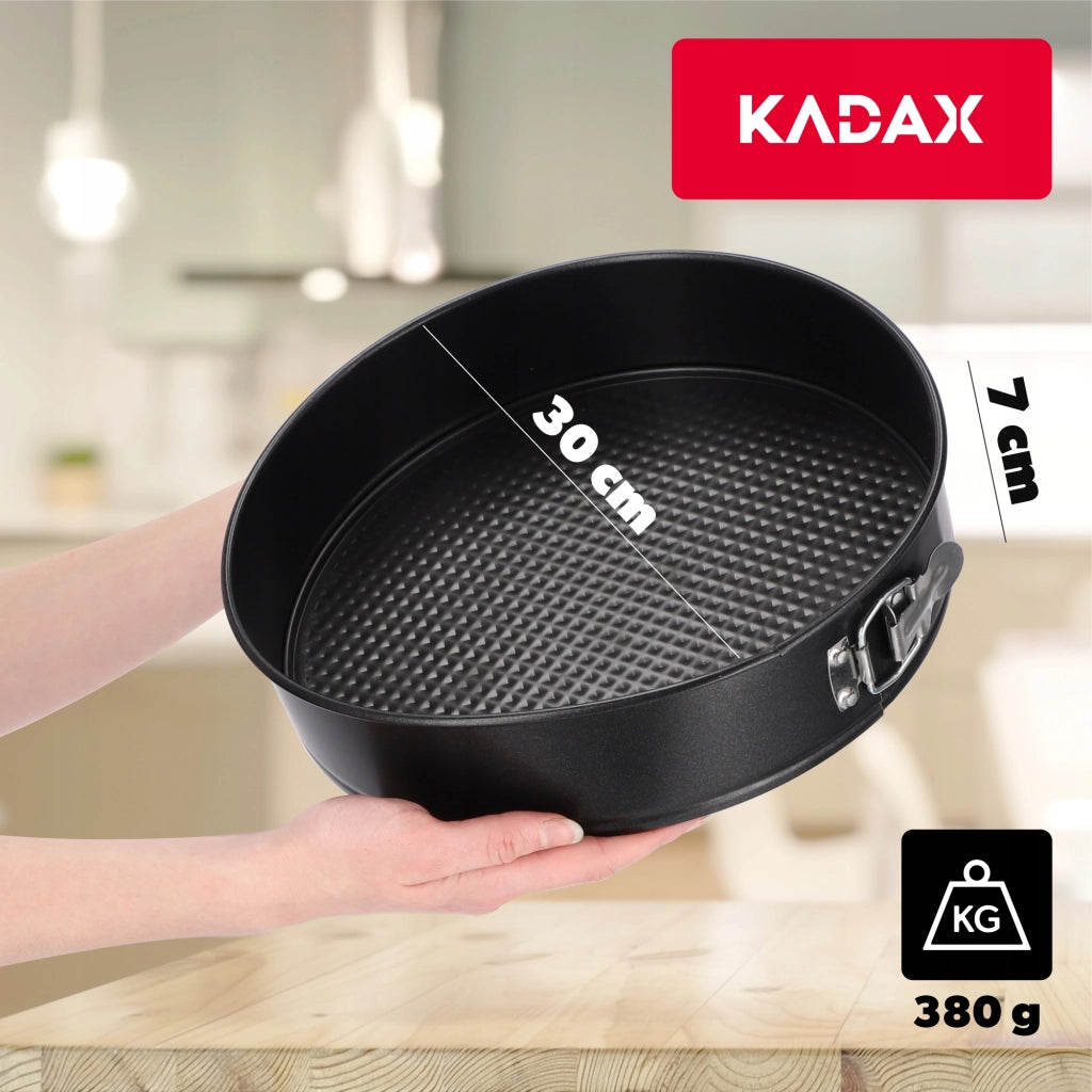 Teglia rotonda per torte KADAX da 30 cm, antiaderente, in acciaio.