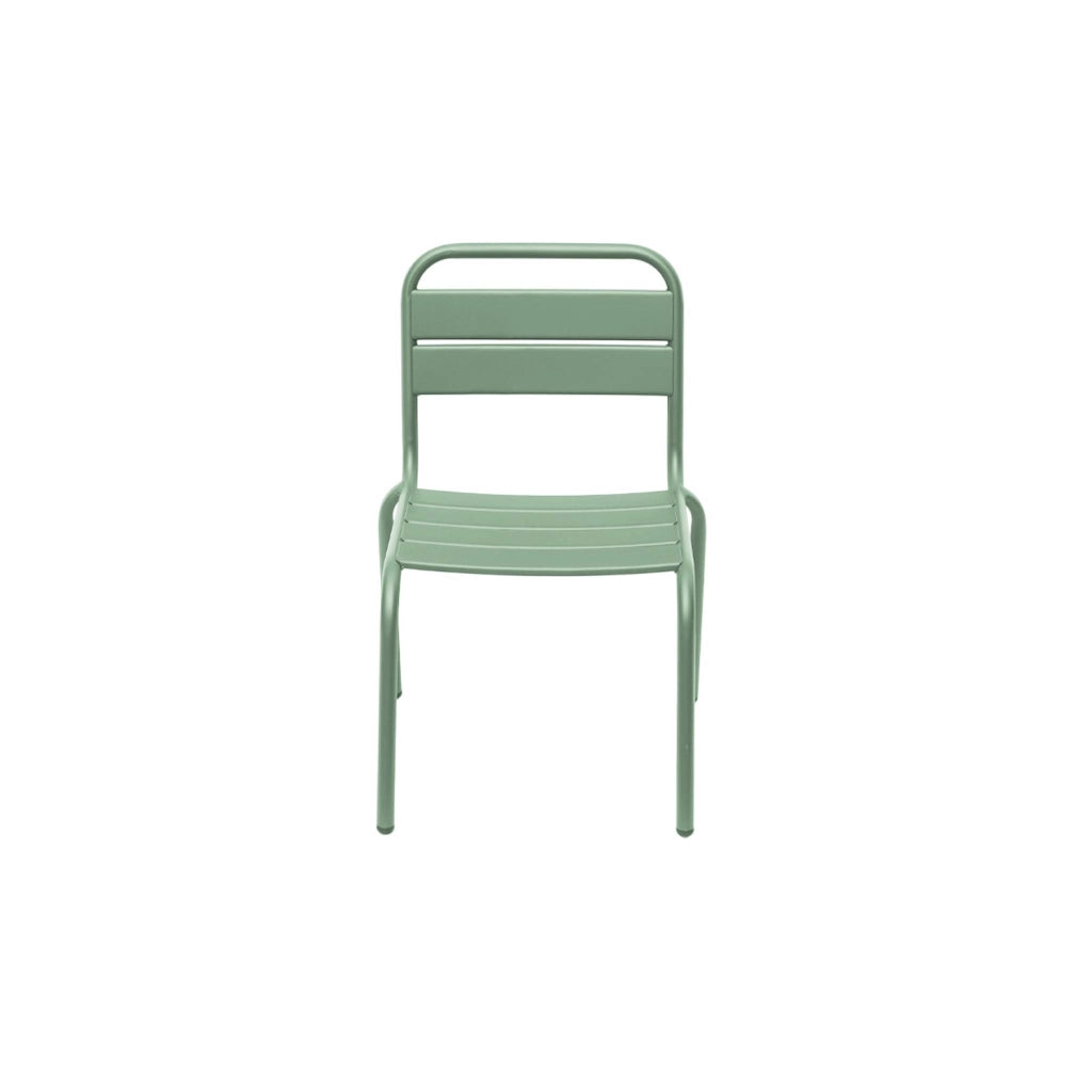 Set di 2 sedie in metallo per bambini, verde chiaro