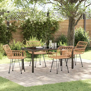 Set da Pranzo per Giardino 5 pcs Marrone 3379180