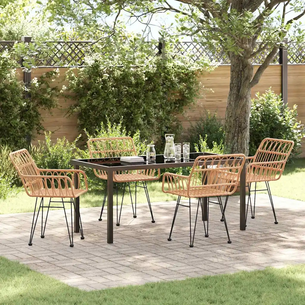 Set da Pranzo per Giardino 5 pcs Marrone 3379180