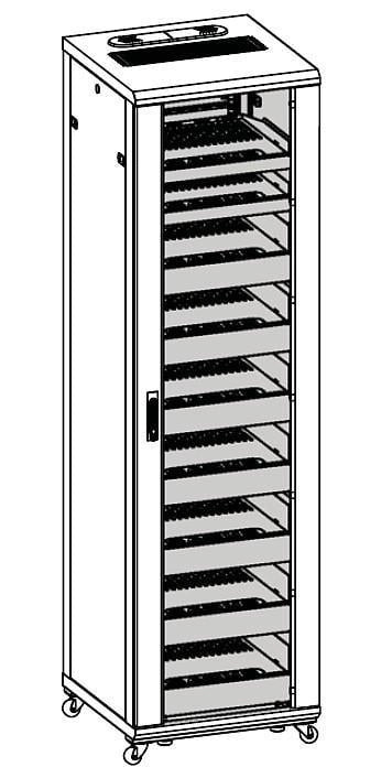 Armadio Rack 19'' 600x600 44U per Audio Video Nero