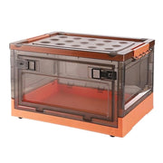 Trade Shop - Scatola Contenitore Di Stoccaggio Pieghevole Salvaspazio Con Ruote 40x28x24 Cm -