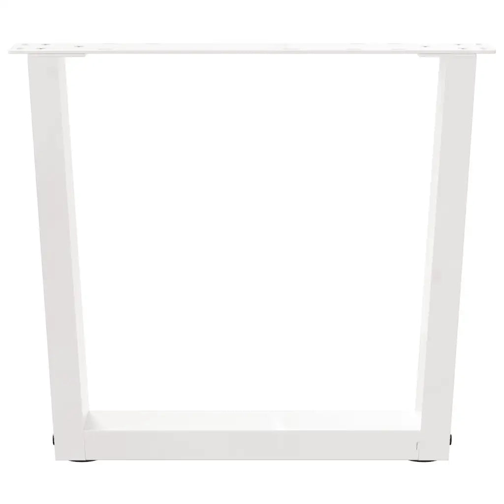 vidaXL Gambe per Tavolino da Caffè a Forma di V 2 pz Bianche 50x(42-43,3) cm Acciaio