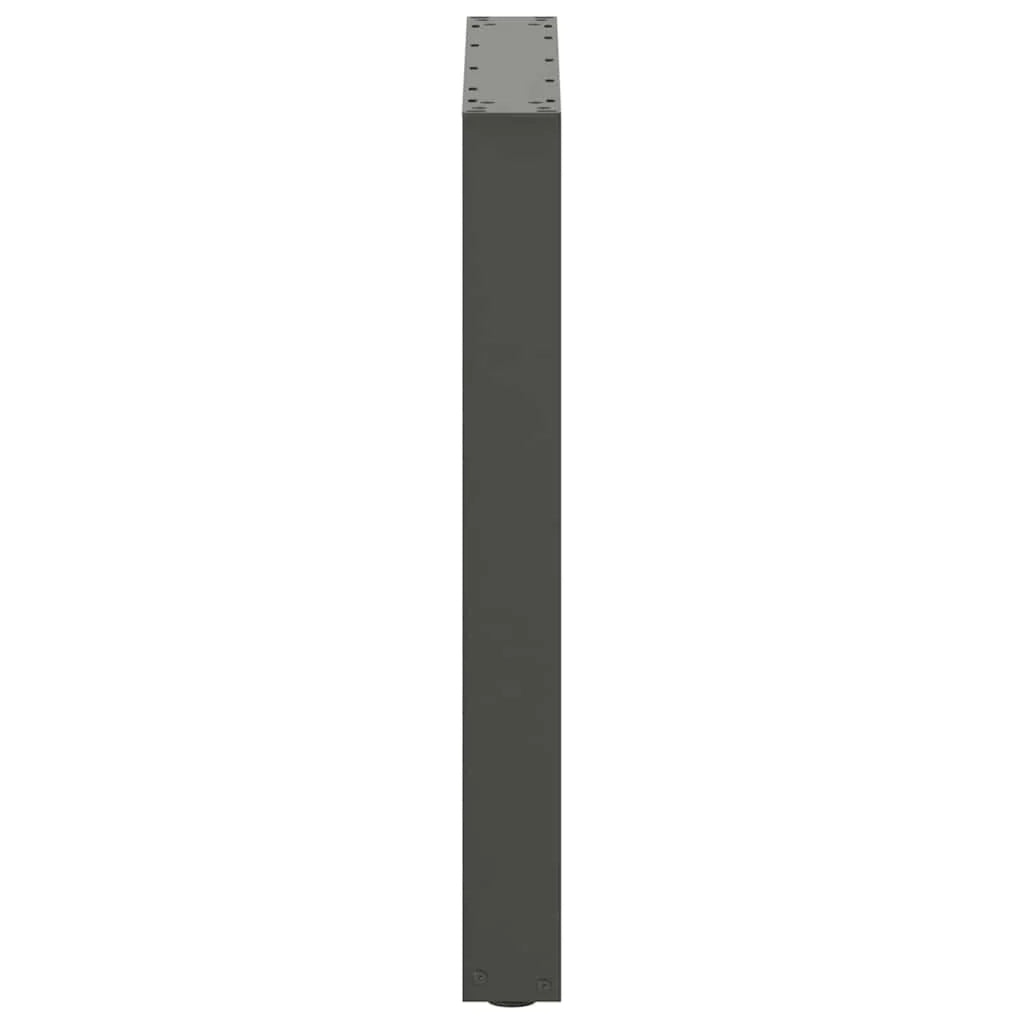 Set di 2 gambe per tavolo da pranzo a forma di U 60 x 72 cm design moderno e robusto con piedini livellanti acciaio antracite 02_0057422