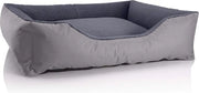 Letto Quadrato per Cane e Cuscino XL - Cuscino per Cani con Copertura Rimovibile in Grigio