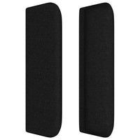 Testiera ad Orecchio Nera 203x16x78/88 cm in Tessuto 3118792