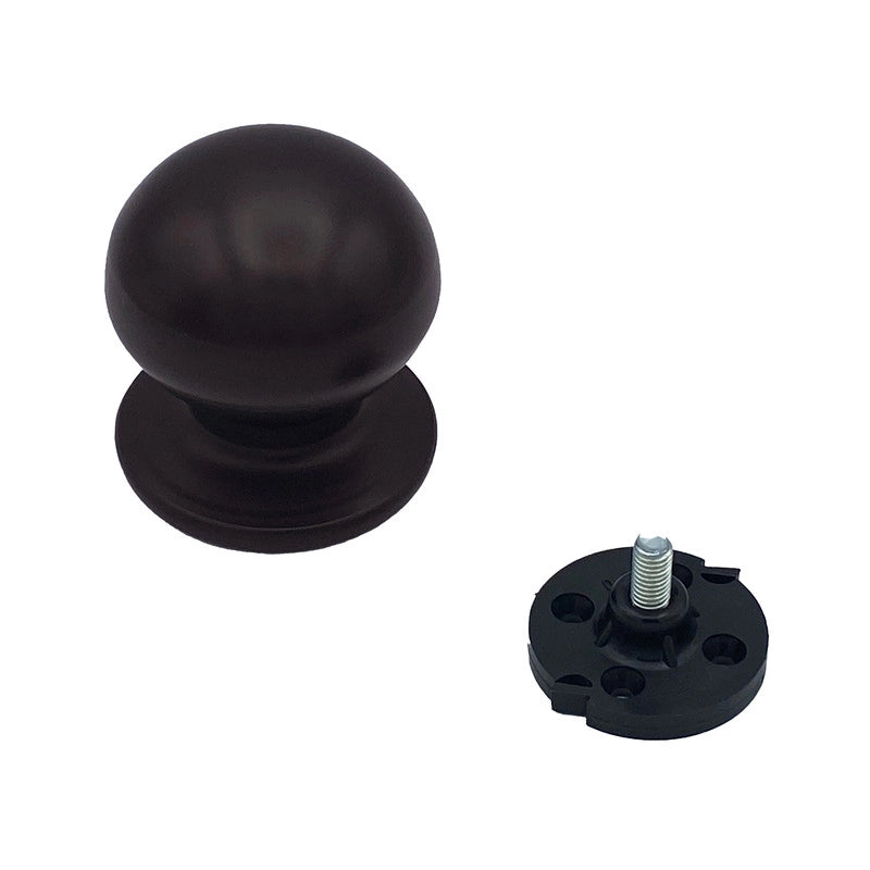 Pomolo fisso per porta SAGUATTI 169/70IB in alluminio marrone opaco