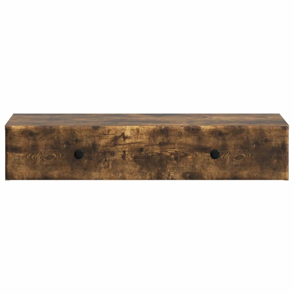 Tavolino da Parete Laterale Rovere Fumo 87,5 x 34,5 x 17 cm 899180