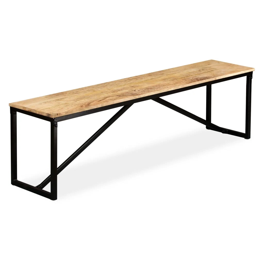 Panca in Legno Massello di Mango 160x35x45 cm 244904