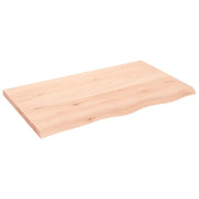 Piano per Tavolo | Superficie Tavolo | Piano Scrivania 100x60x(2-4)cm in Rovere Massello Non Trattato
