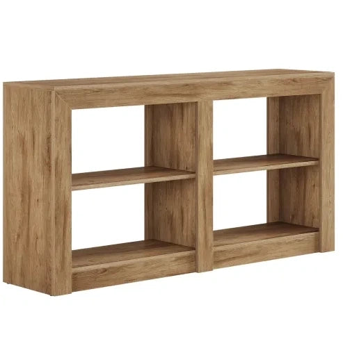 Tavolo consolle 3 ripiani aperti in MDF marrone 150 x 35 x 85 cm