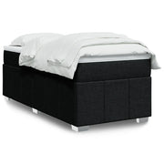 vidaXL Giroletto a Molle con Materasso Nero 90x200 cm in Tessuto