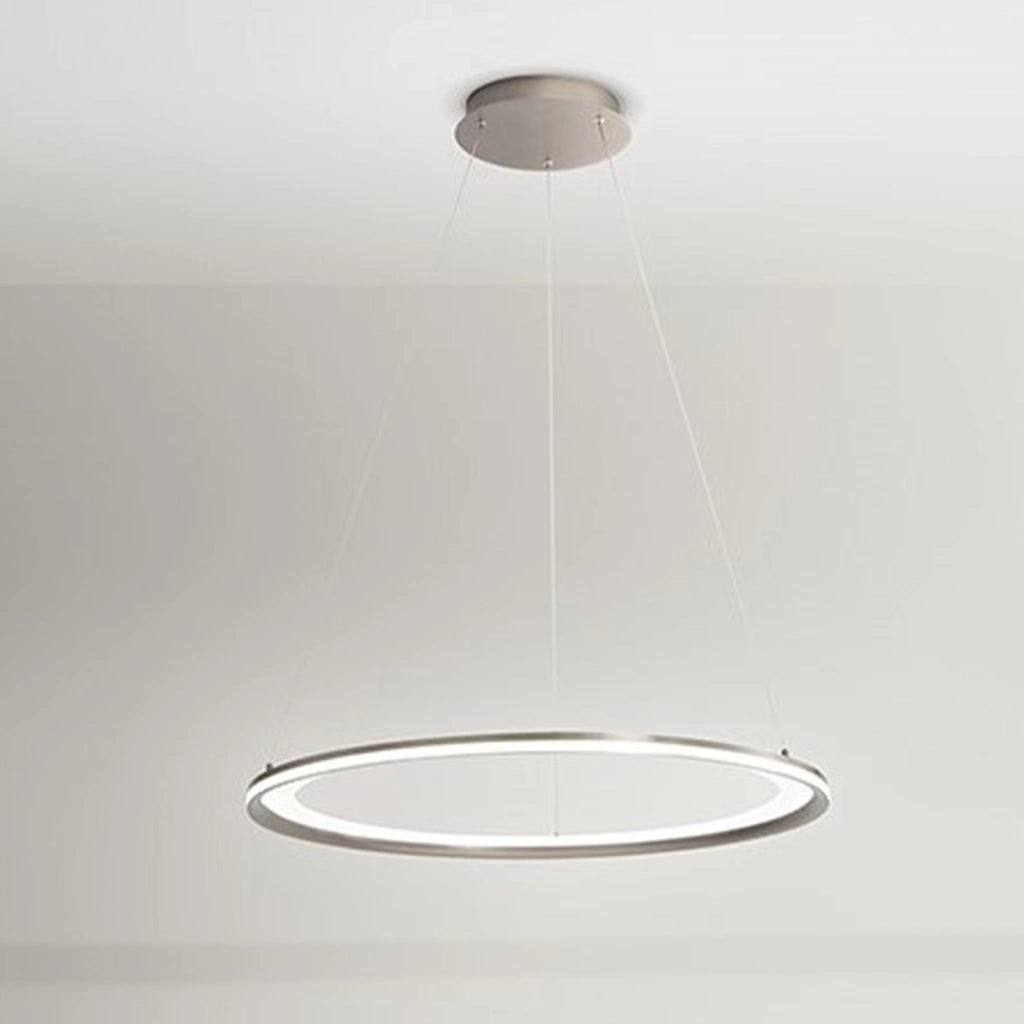 Sospensione Moderna Edge Metallo Grigio Titanio Led 98W 3000K Ip20