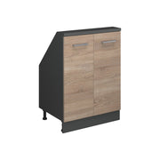 Mobile cucina sottotetto R-Line Sonoma/Antracite 60 cm con 2 porte Vicco