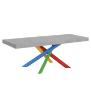 Tavolo allungabile 90x200/460 cm Volta Premium cemento telaio 4/B