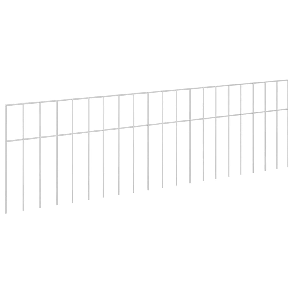 Pannello di Recinzione da Giardino 24 pcs Acciaio zincato 42042941