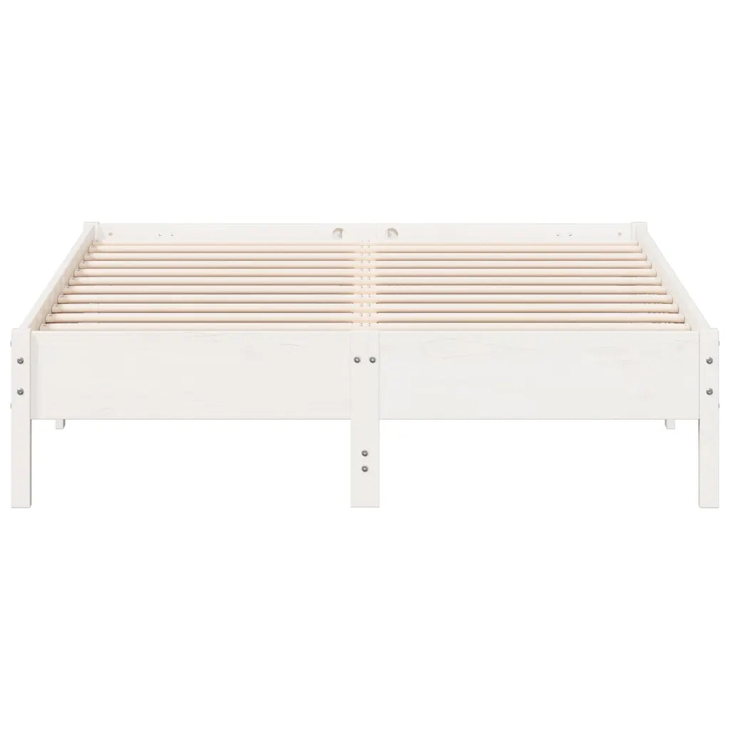 Letto senza Materasso Bianco 120x200 cm Legno Massello di Pino 842703