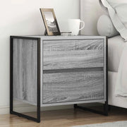 Comodino Grigio Sonoma 50 x 39.5 x 50 cm Legno multistrato