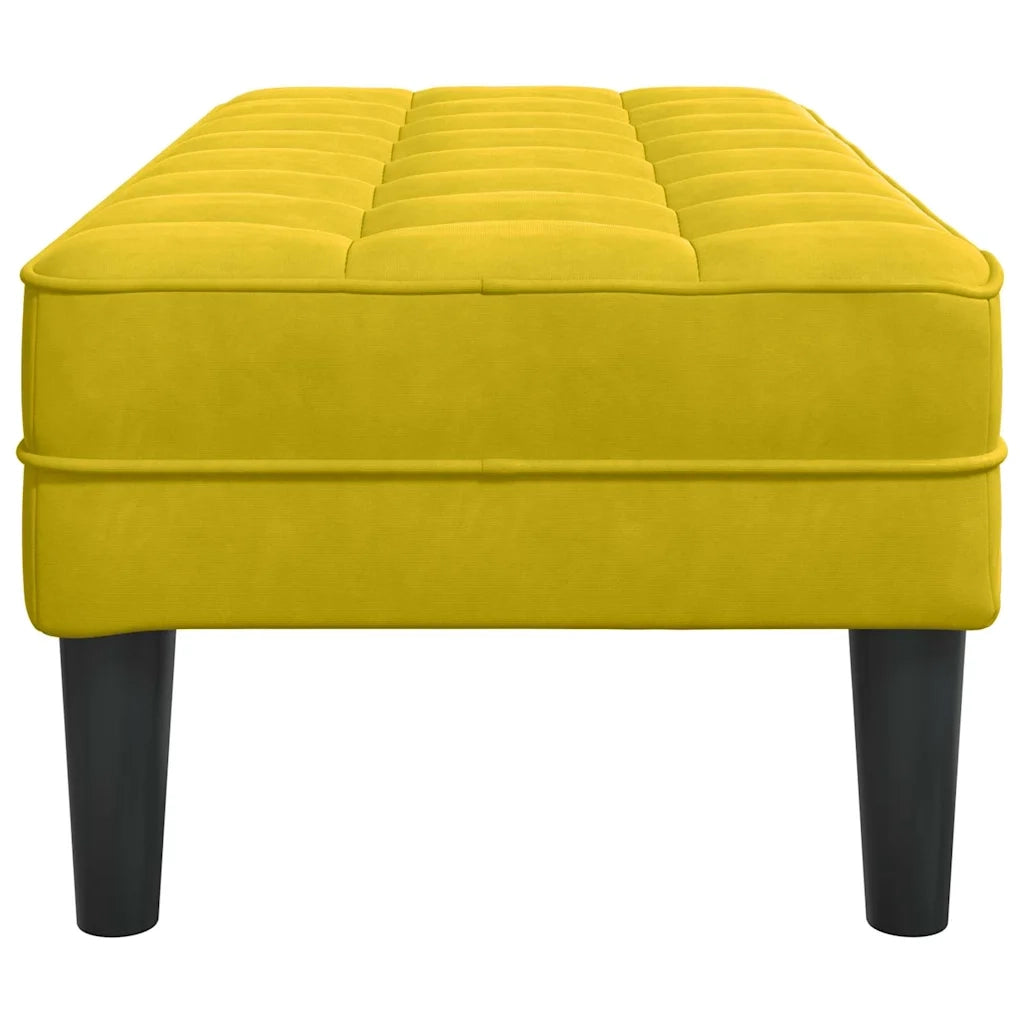 panchina con cuscino Giallo 113 x 57 x 39 cm Velluto 42001954