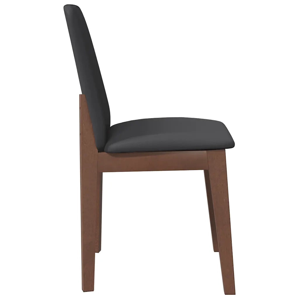 Sedie da Pranzo con Cuscini 2pz Marrone Legno Massello di Hevea 4102444