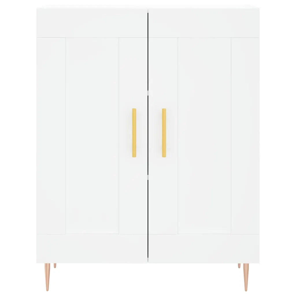 vidaXL Credenza Bianca 69,5x34x180 cm in Legno Multistrato