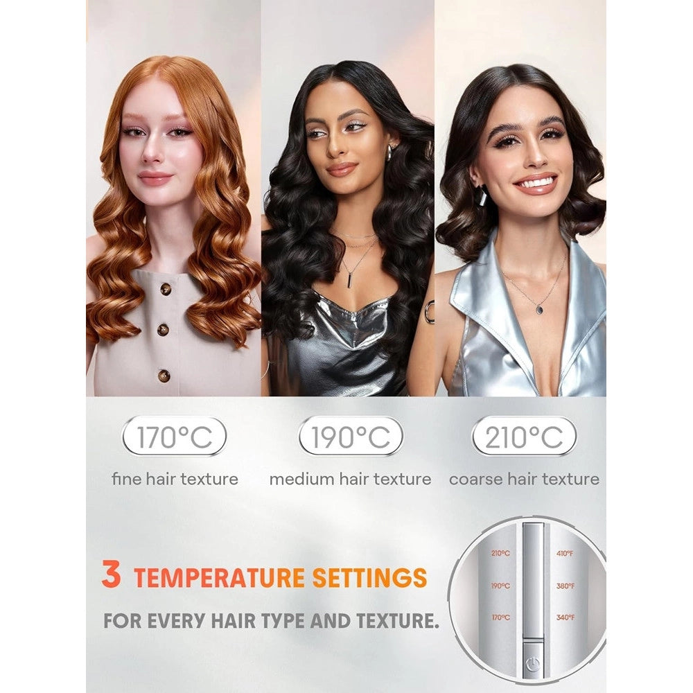 Trade Shop - Arricciacapelli Automatico Con 3 Temperature Rotazione Antigroviglio Per Styling Capelli -