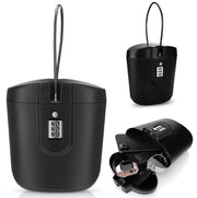 Sacca di sicurezza portatile per spiaggia, Security Lock Bag, chiusura mobile con combinazione per spiaggia, campeggio e sport (nero)