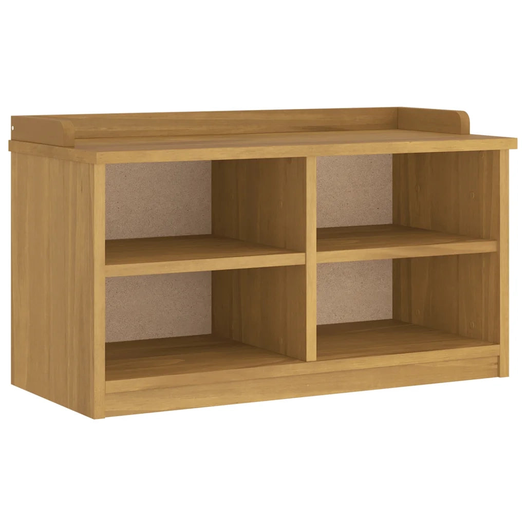 Panca da Corridoio-Sgabello-Panca con Contenitore SANDNES 87x40x50 cm Legno Massello di Pino 949528