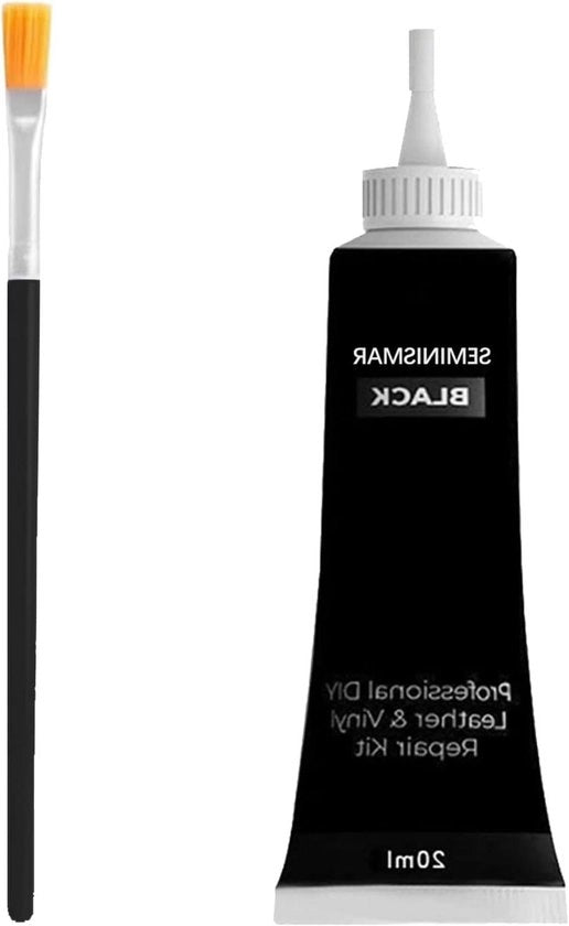 Rimedi per graffi di pelle con pennelli per artisti - Dettagli, sedile auto, scarpe (Nero, 20 ml)