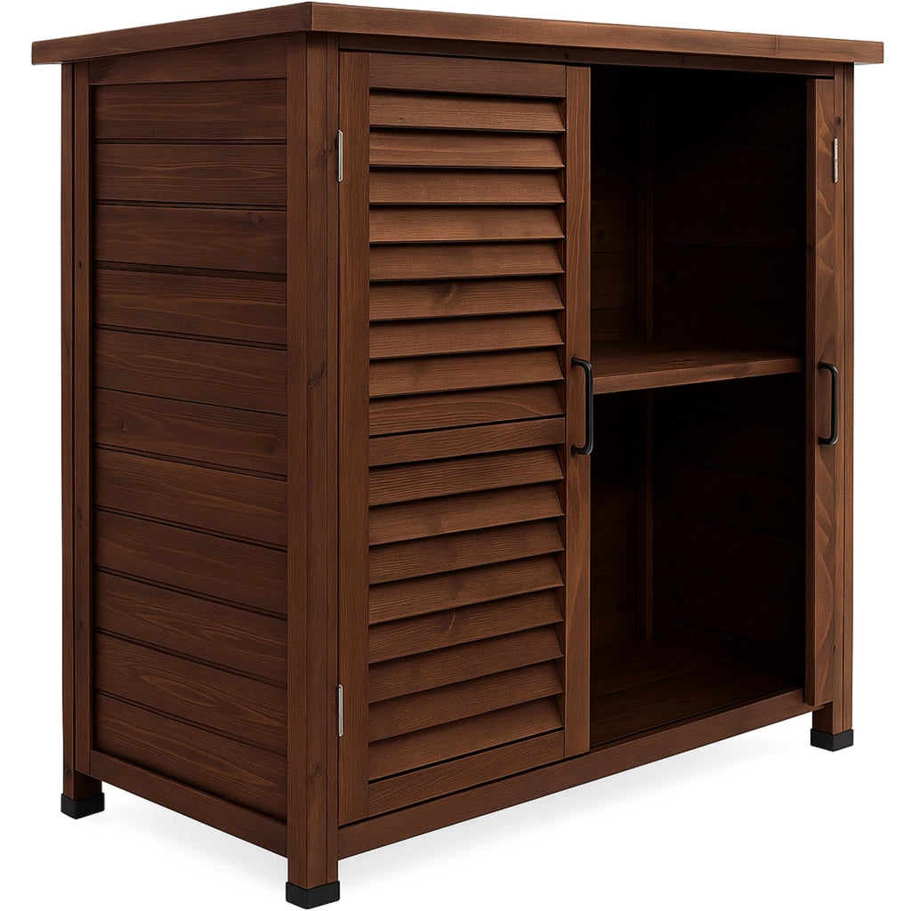 Arborea - Armadietto da Giardino 87x96,5x46,5 cm 2 Ante in Legno di Abete per Attrezzi