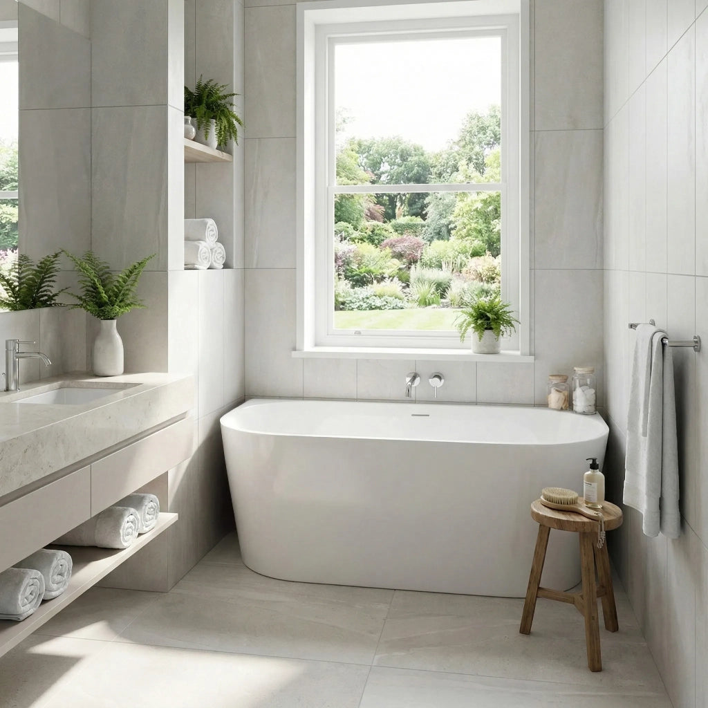 Vasca Bagno A Parete Capri Slim 150cm Copritappo nero