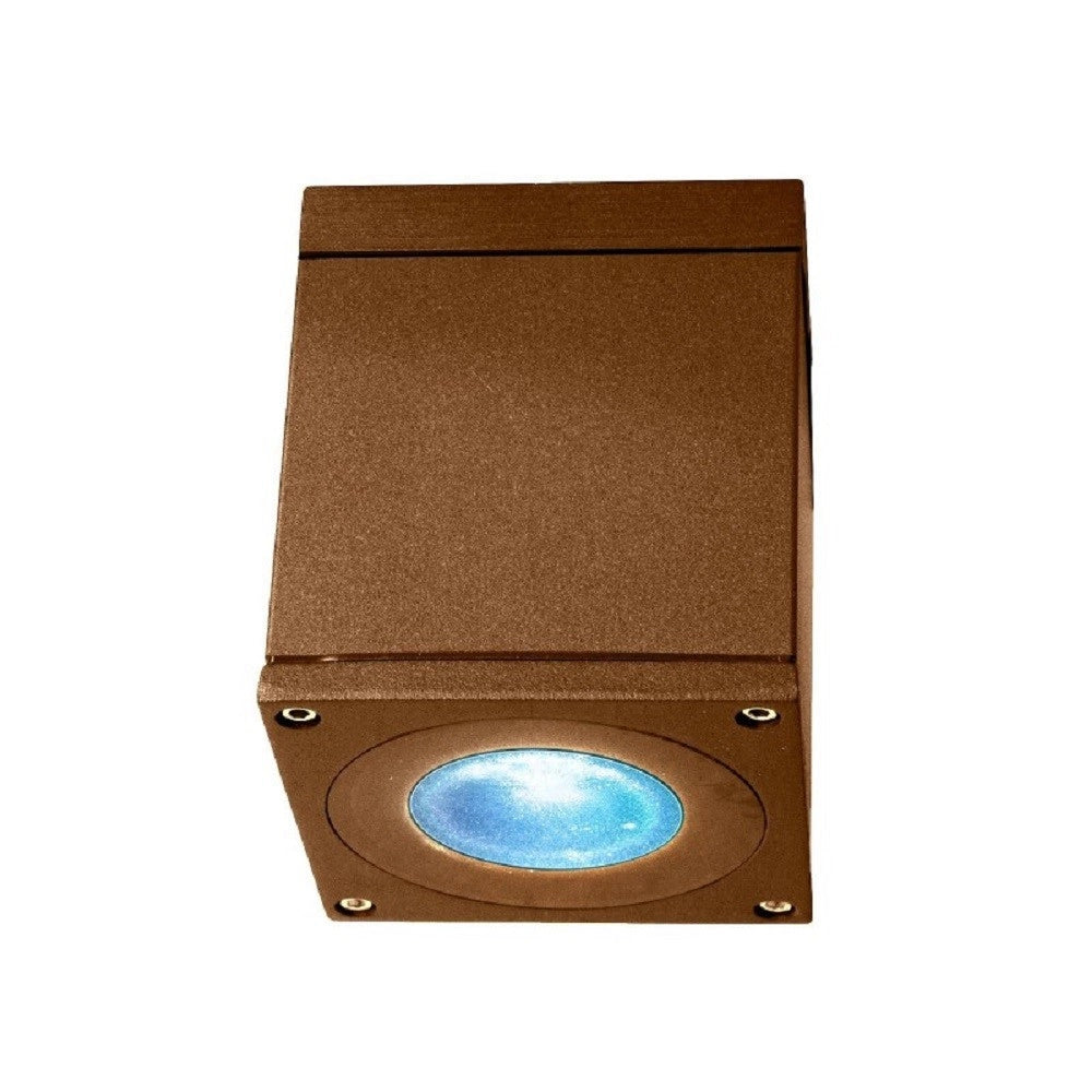 Trade Shop - Plafoniera Faretto Quadrato Soffitto Impermeabile Gu10 Vasca Box Doccia Bagno 230v - Marrone