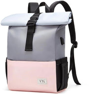 Borsa da Coda Rolltop per Uomo e Donna, Borsa Leggera Impermeabile per Bicicletta Borsa da Viaggio Borsa per Scuola Borsa per Adolescenti a Molti Comparti con Fodero per Laptop da 15,6