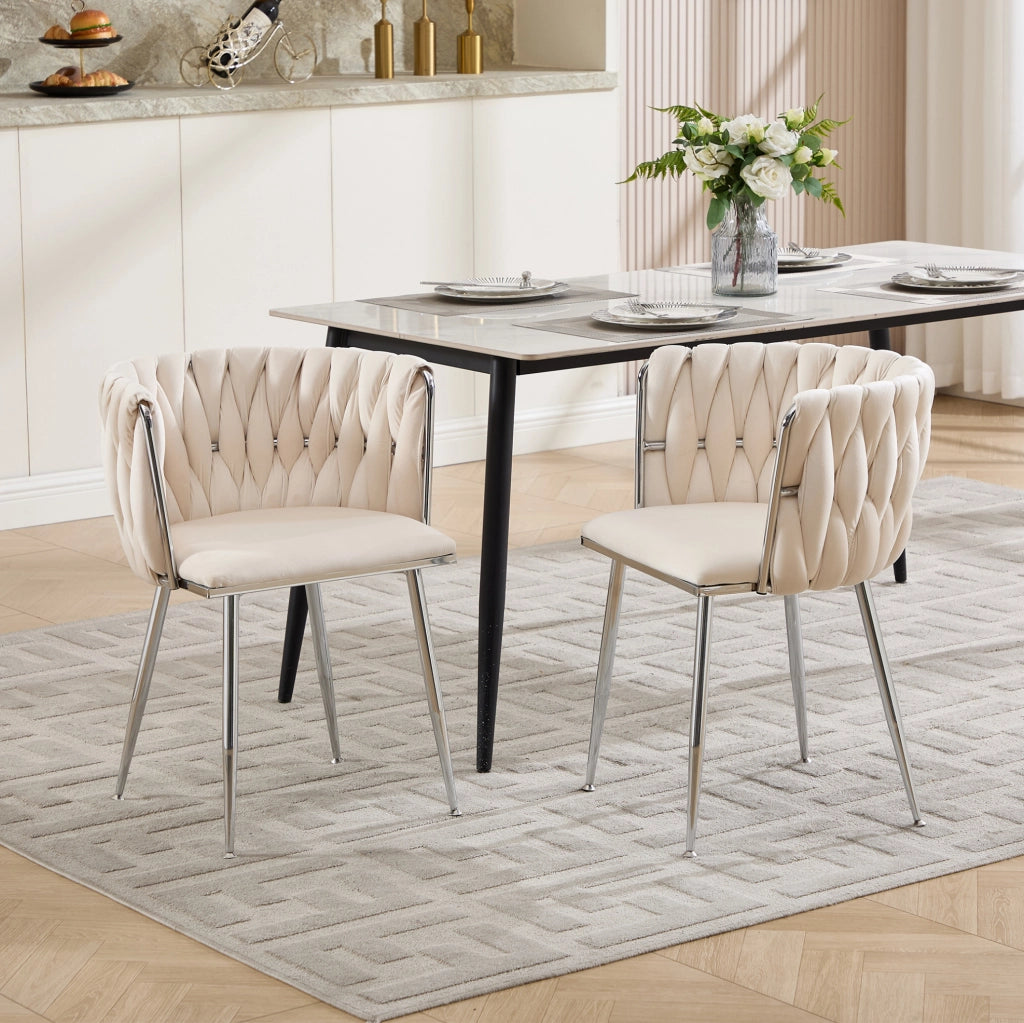 Sgabello da bar 66.0x44.5x52.0 cm con schienale basso; struttura in metallo e tessuto avorio