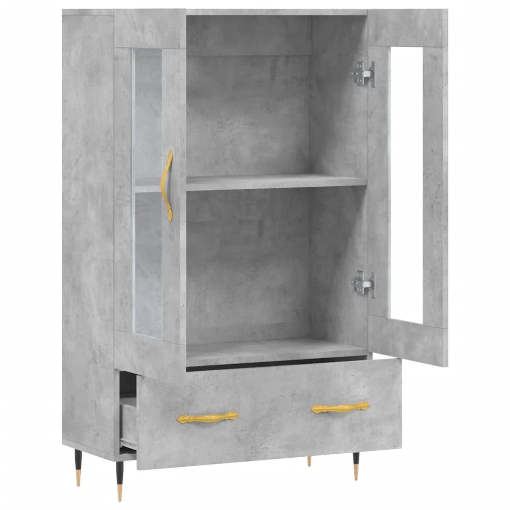 Buffet credenza cassettiera mobiletto mobile contenitore organizer cucina soggiorno salotto alto 69,5 x 31 x 115 cm legno ingegnerizzato grigio 02_0034481