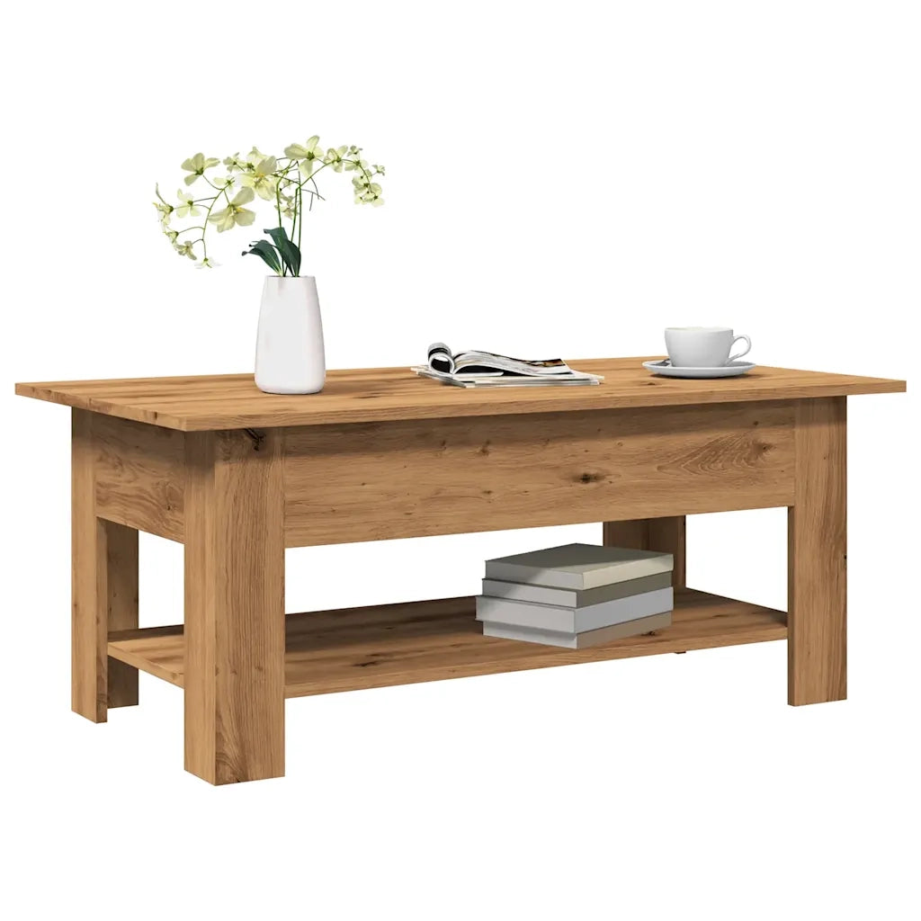 Tavolino Salotto Rovere Artigianale 102x55x42 cm Multistrato 856797