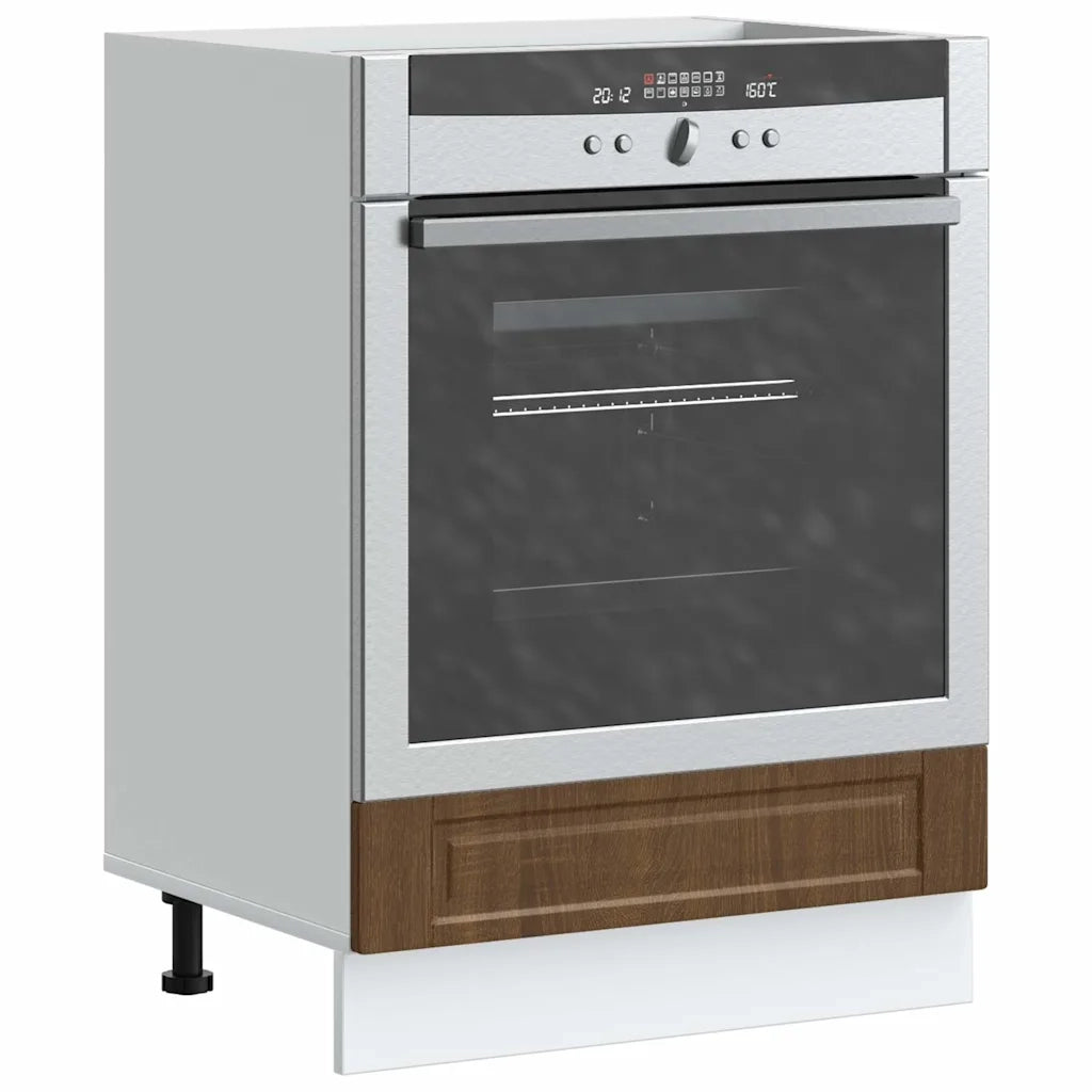 vidaXL Armadio per Forno Porto Rovere Marrone in Legno Multistrato