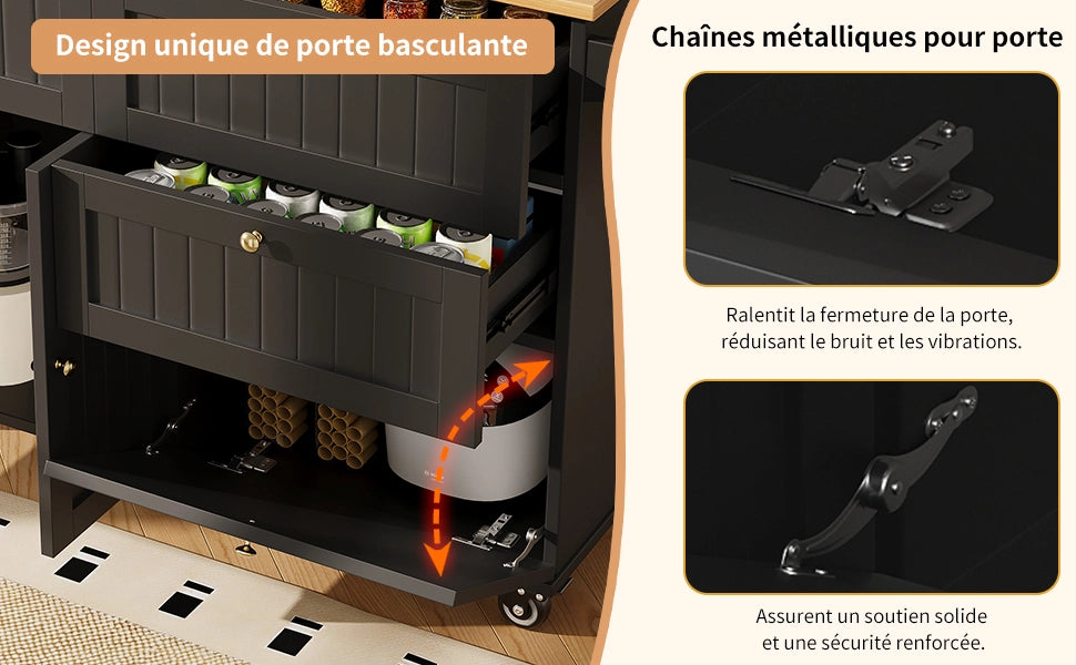 Tavolo da Pranzo Allungabile con Contenitore ¨C MINIMAL ¨C Legno Nero