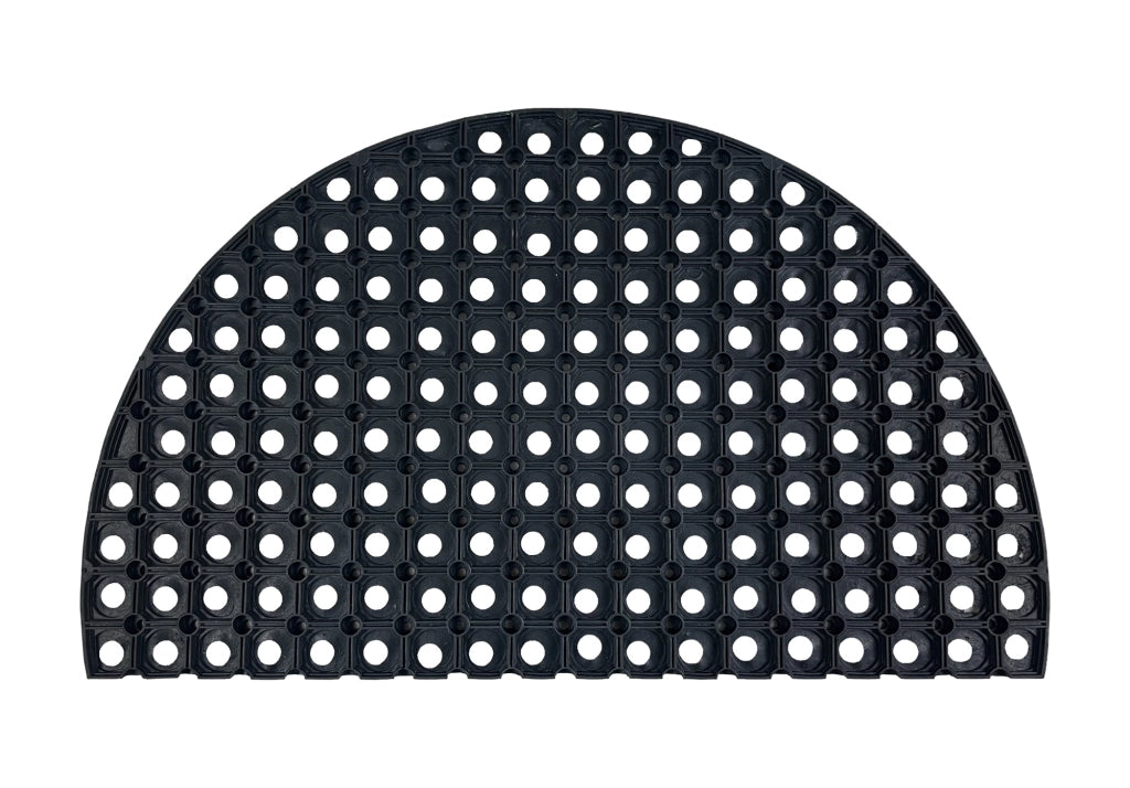 Zerbino In Gomma Ingresso Resistente A MezzaLuna Antiscivolo 45 x 75 Cm AsciugaPassi Facile Da Pulire Antibatterico