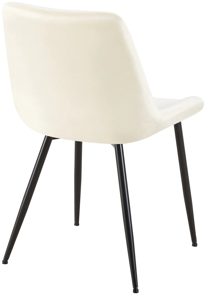 Sedia Rahden in velluto crema