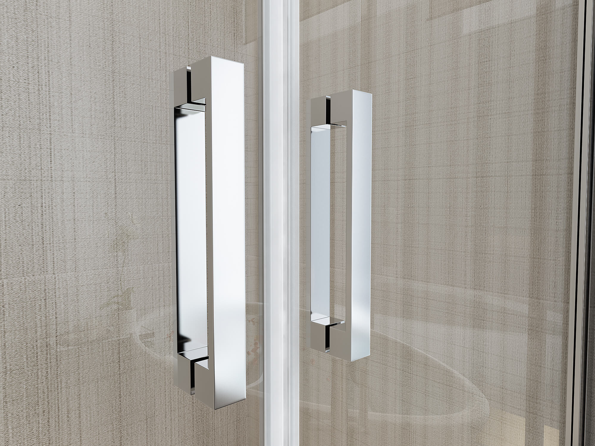 Porta Parete Doccia 85 cm 2 Ante Battenti in Cristallo 6mm H190 Saloon