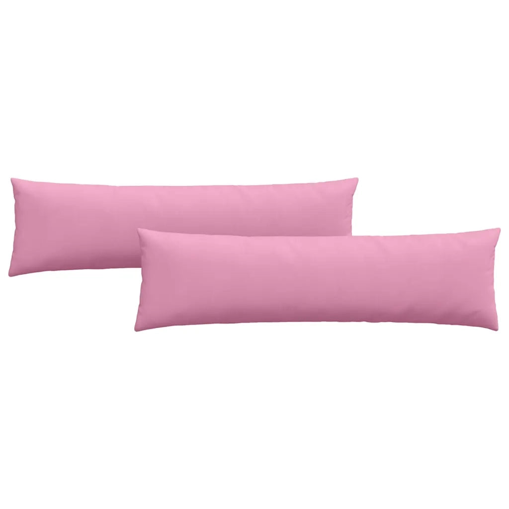 Cuscini da Divano 2 pz | Cuscini per sedie Rosa 145 x 40 cm Tessuto