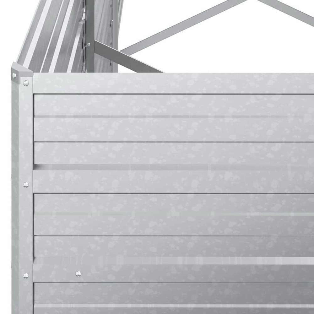 Garden Raised Bed 240x80x45 Cm Galvanized Steel Silver