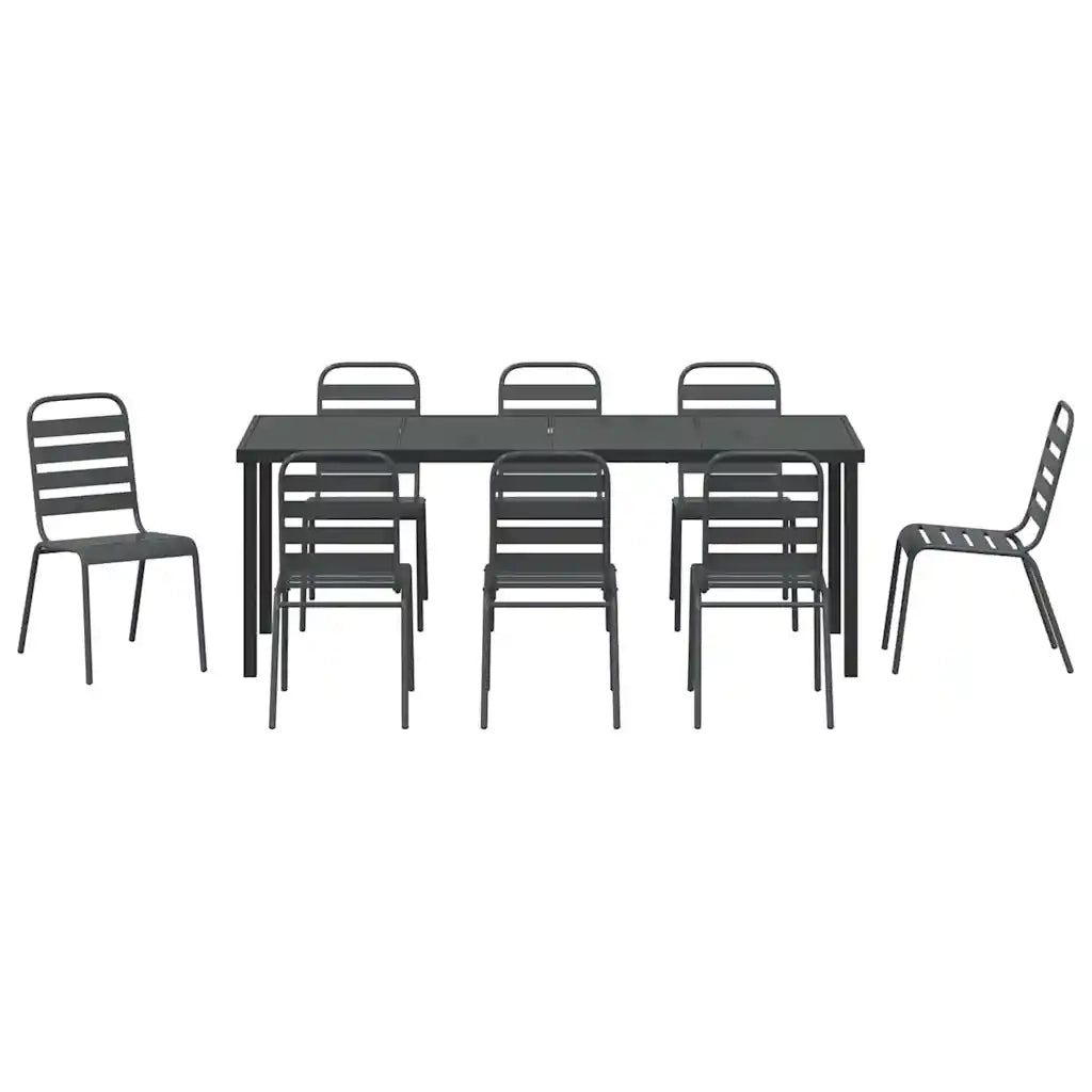 Set da Pranzo per Giardino 9 pcs Antracite 3379302
