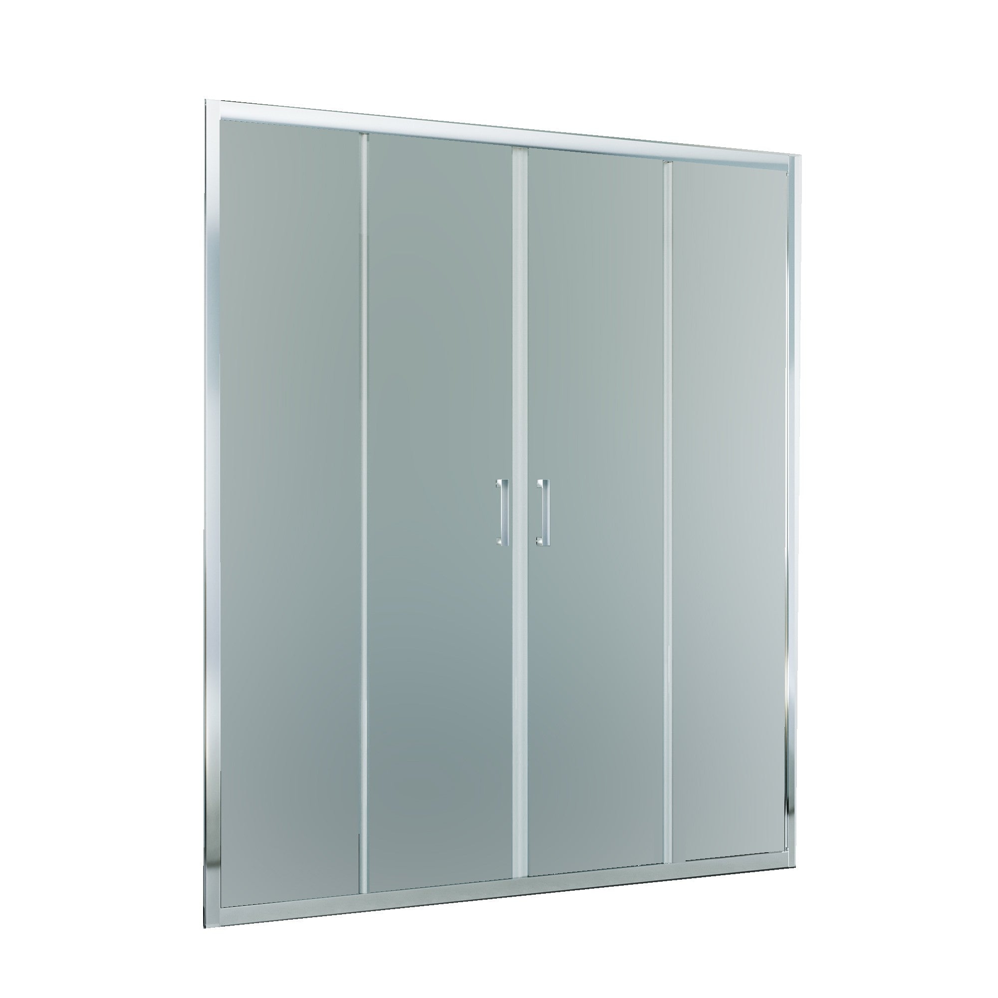 Porta Parete Doccia 172 cm 2 ante Scorrevoli Centrali in Cristallo Opaco 6mm H195 Bonussi Tosca