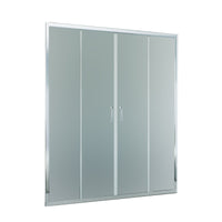 Porta Parete Doccia 172 cm 2 ante Scorrevoli Centrali in Cristallo Opaco 6mm H195 Bonussi Tosca