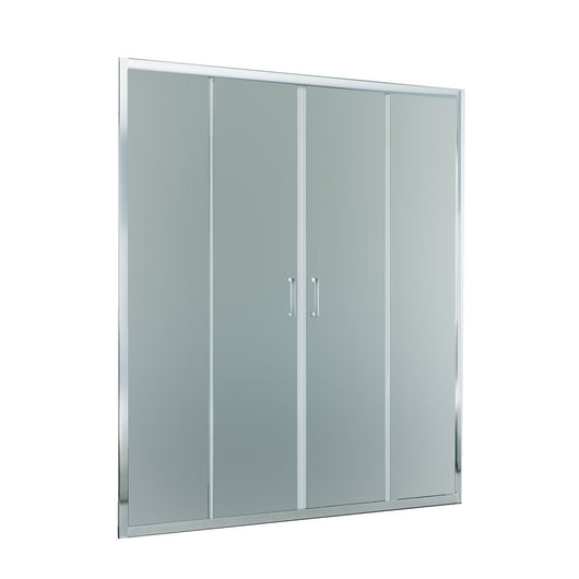 Porta Parete Doccia 172 cm 2 ante Scorrevoli Centrali in Cristallo Opaco 6mm H195 Bonussi Tosca