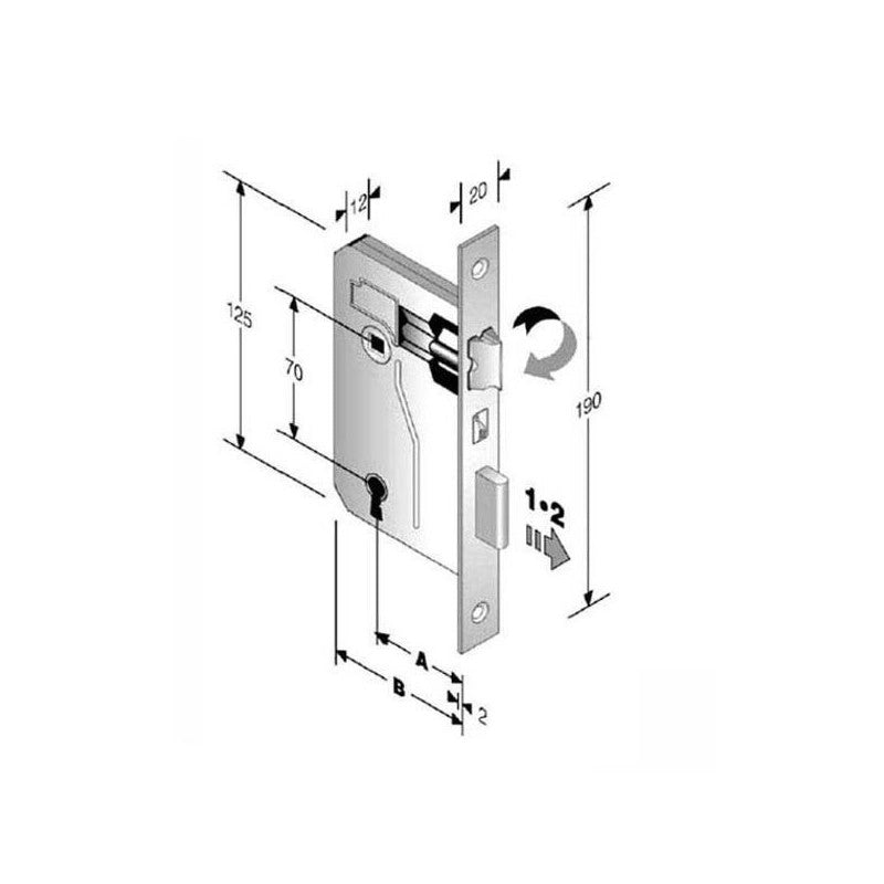 Serratura Patent Mm 8X70 E35 Bq Gb